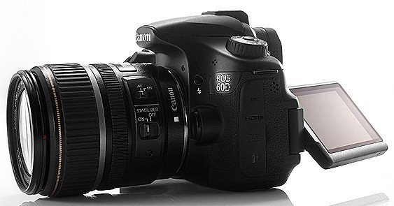 EOS 60D LEFT SIDE w LCD OPEN