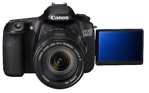 EOS 60D w EF-S 18-135mm FRT LCD OPEN